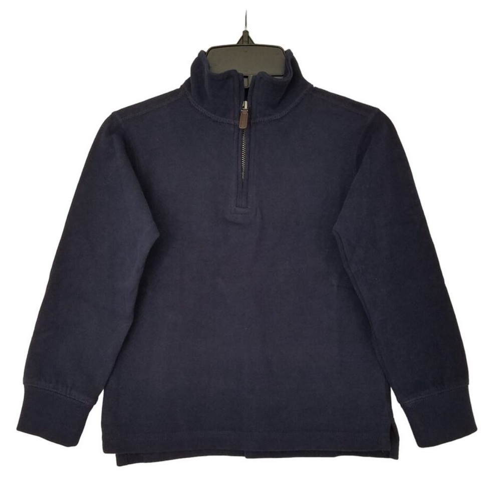 NWOT j crew black Kids' half-zip cotton pullover